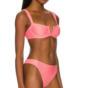 Clovelly Bikini Top in Azalea Pink